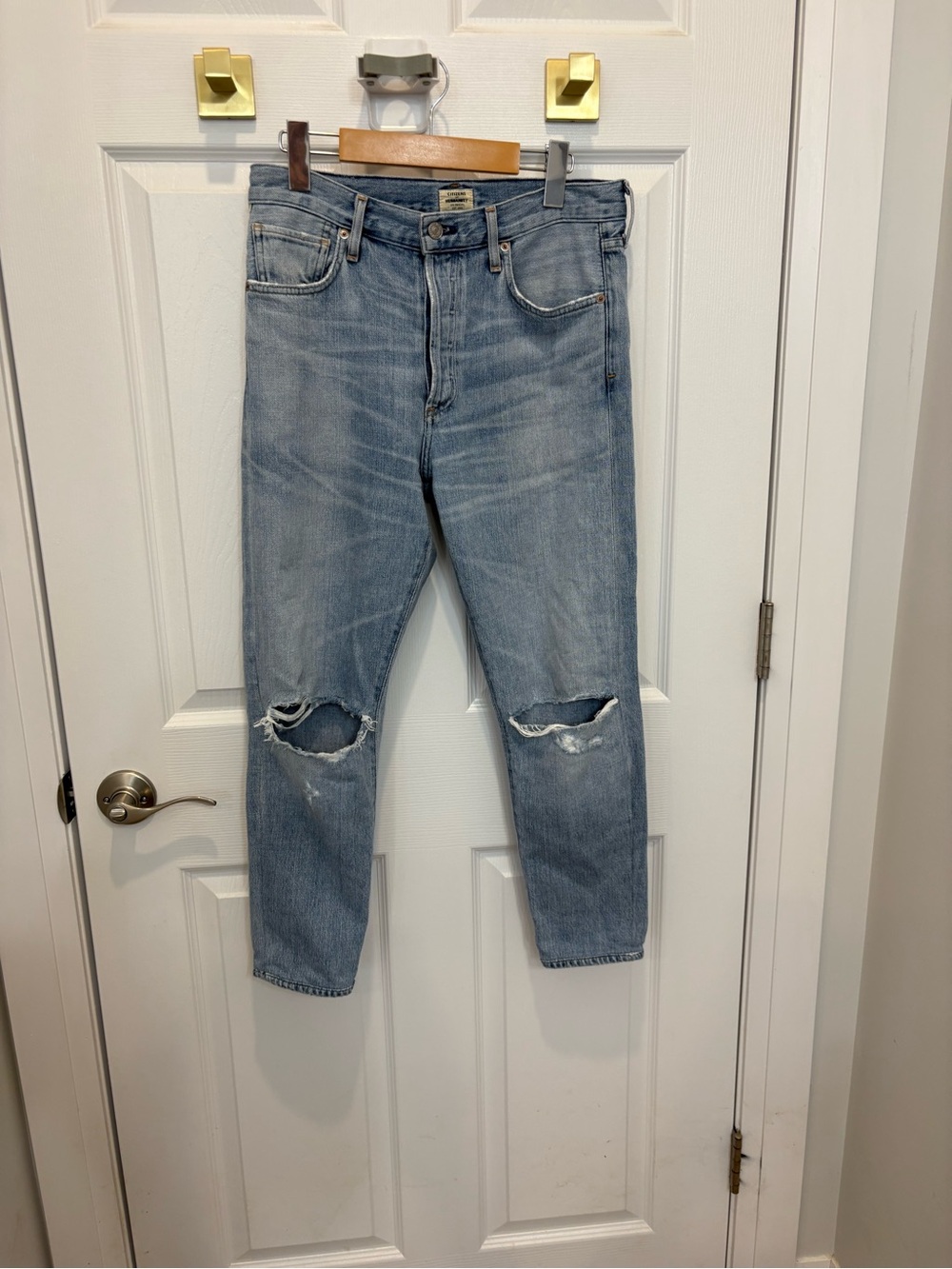 Citizen Of Humanity Distressed Light Blue Denim Jeans #1558